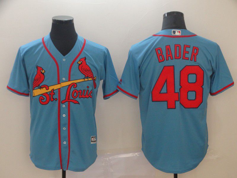 Men St. Louis Cardinals 48 Bader Blue Game MLB Jersey